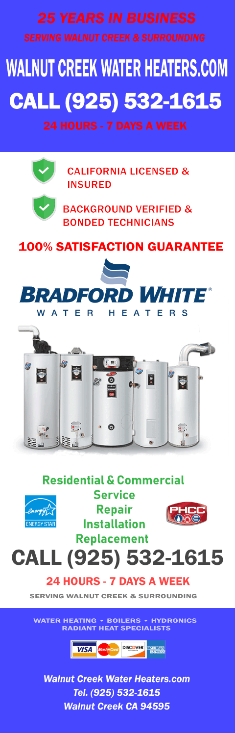 Walnut Creek Water Heaters Bradford White
